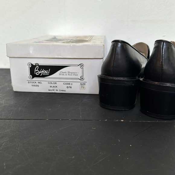 Bijou Black Loafers w/Silver Tone Hardware - Picture 4 of 10